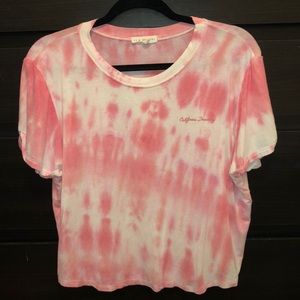 Pink tie dye shirt